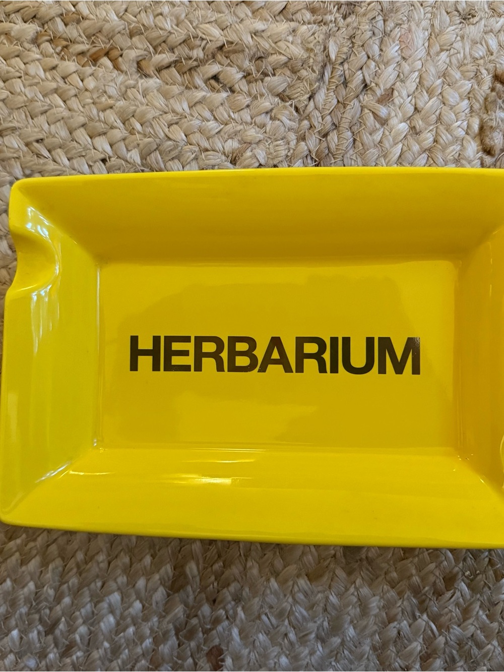 HERBARIUM Yellow Ceramic Tray